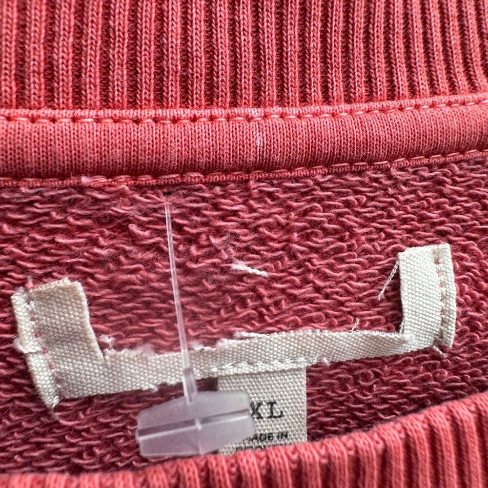 Madewell Raglan Crewneck Sweatshirt Wild Poppy Women’s XL NEW - Picture 7 of 8
